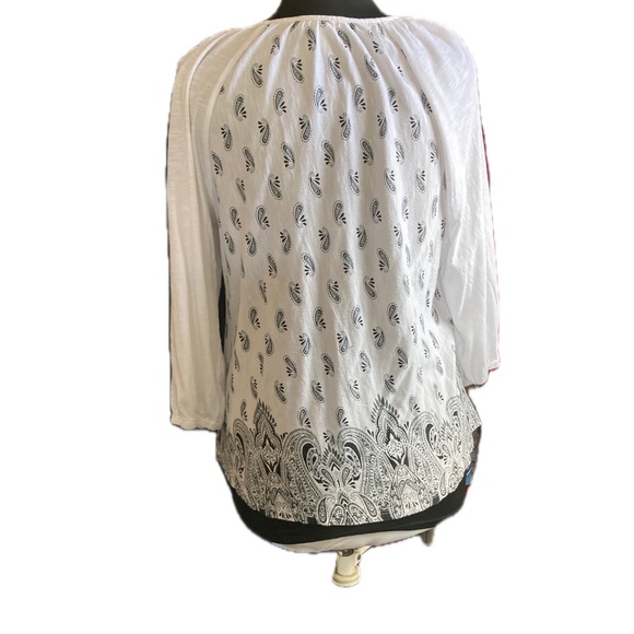 Embroidered Peasant Style Paisley Blouse - Picture 3 of 6